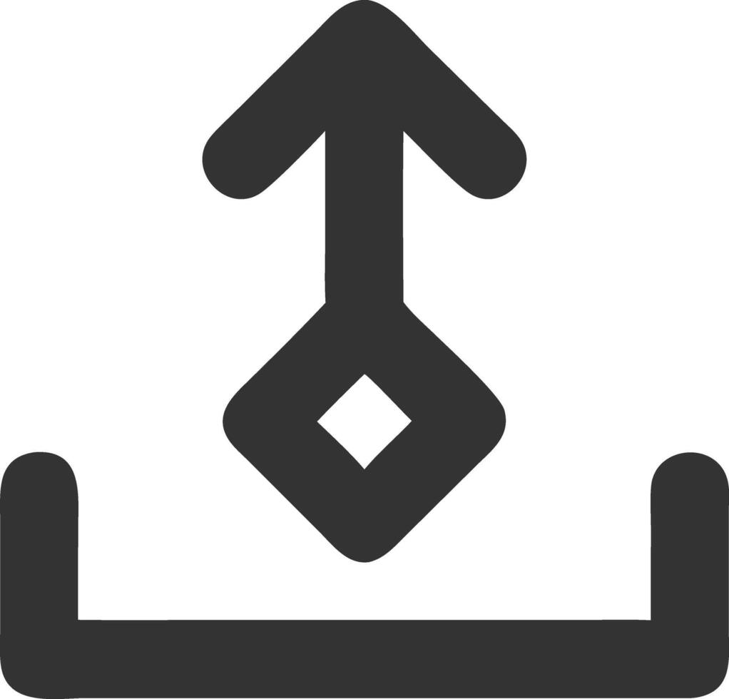 angle up black fill icon vector