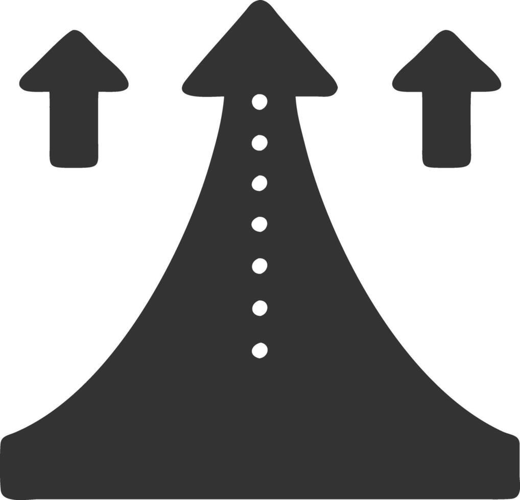 angle up black fill icon vector