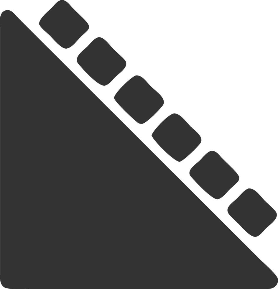 angle up black fill icon vector