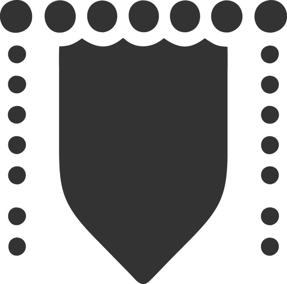 badge black fill icon vector