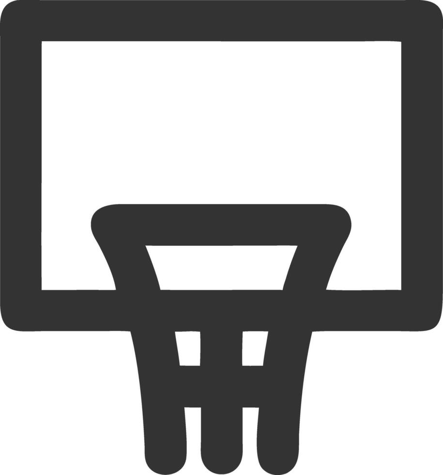 basketball hoop black fill icon vector