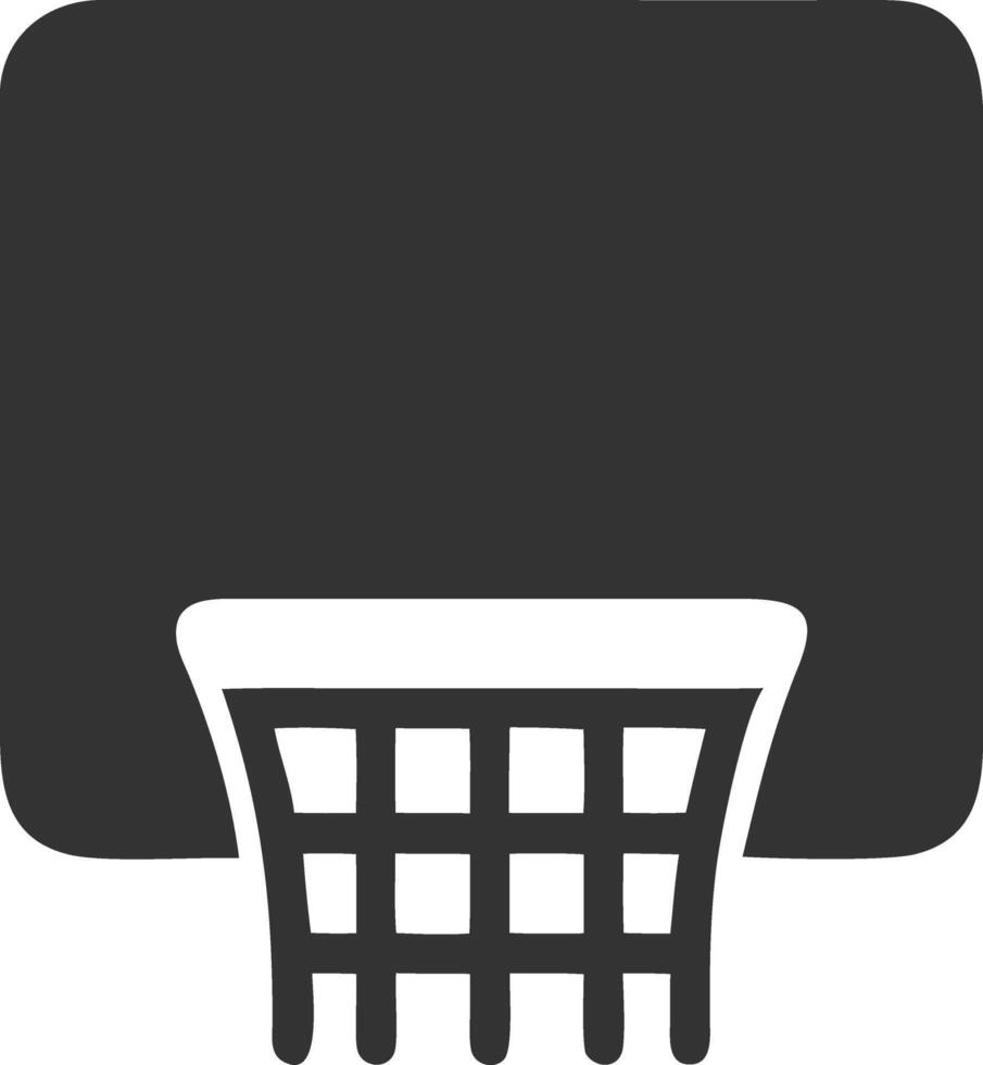 basketball hoop black fill icon vector