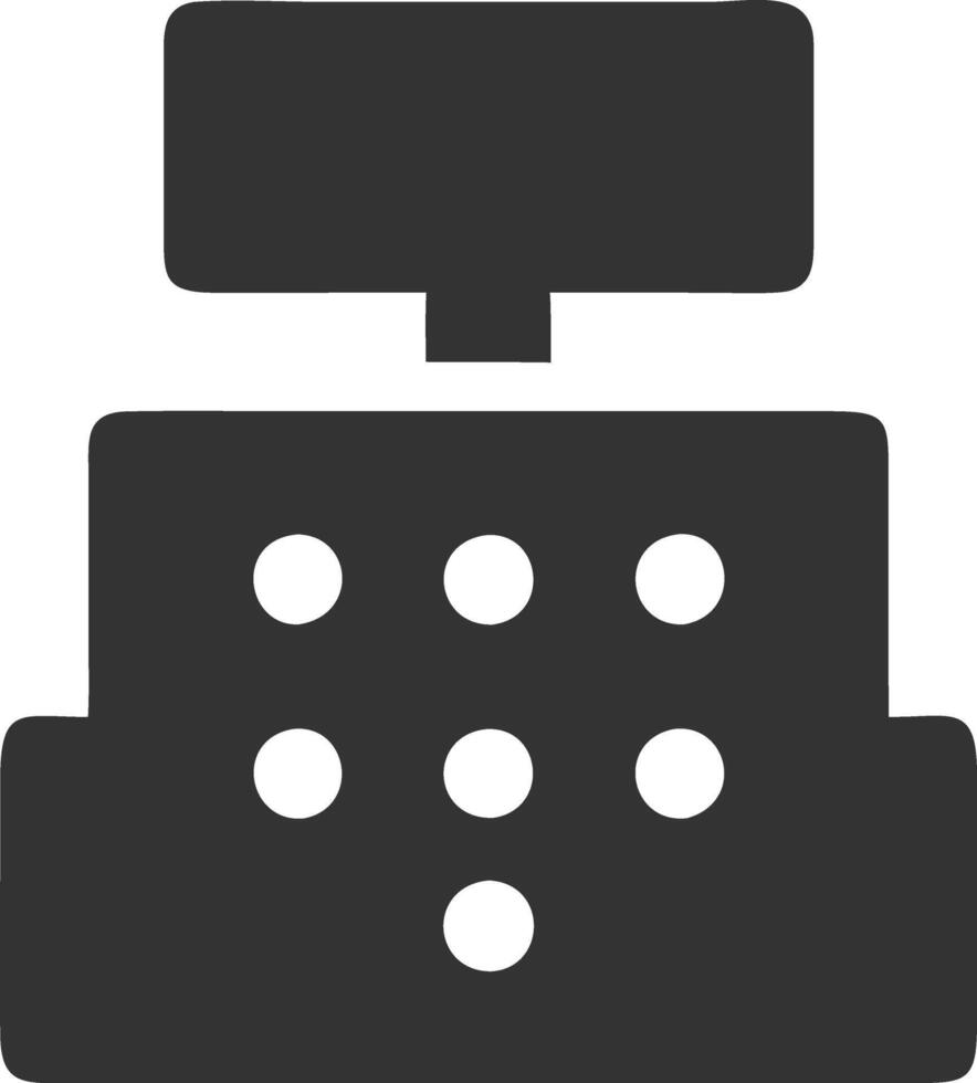 cash register black fill icon vector