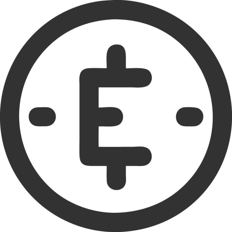 coin black fill icon vector