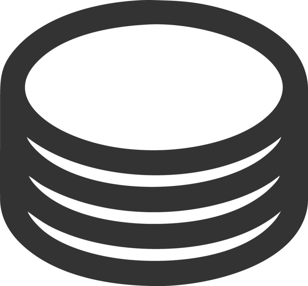 coin black fill icon vector