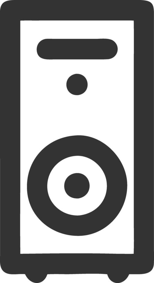 computer speaker black fill icon vector