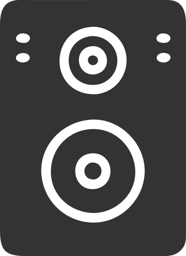 computer speaker black fill icon vector