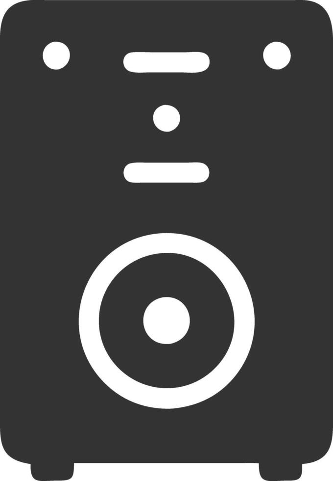 computer speaker black fill icon vector