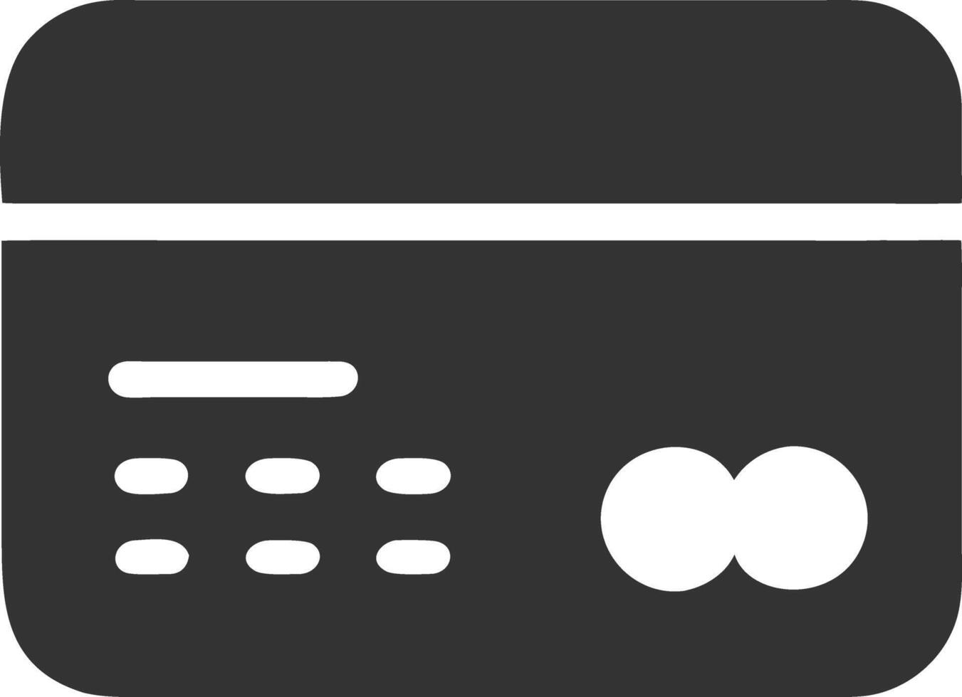 credit card black fill icon vector