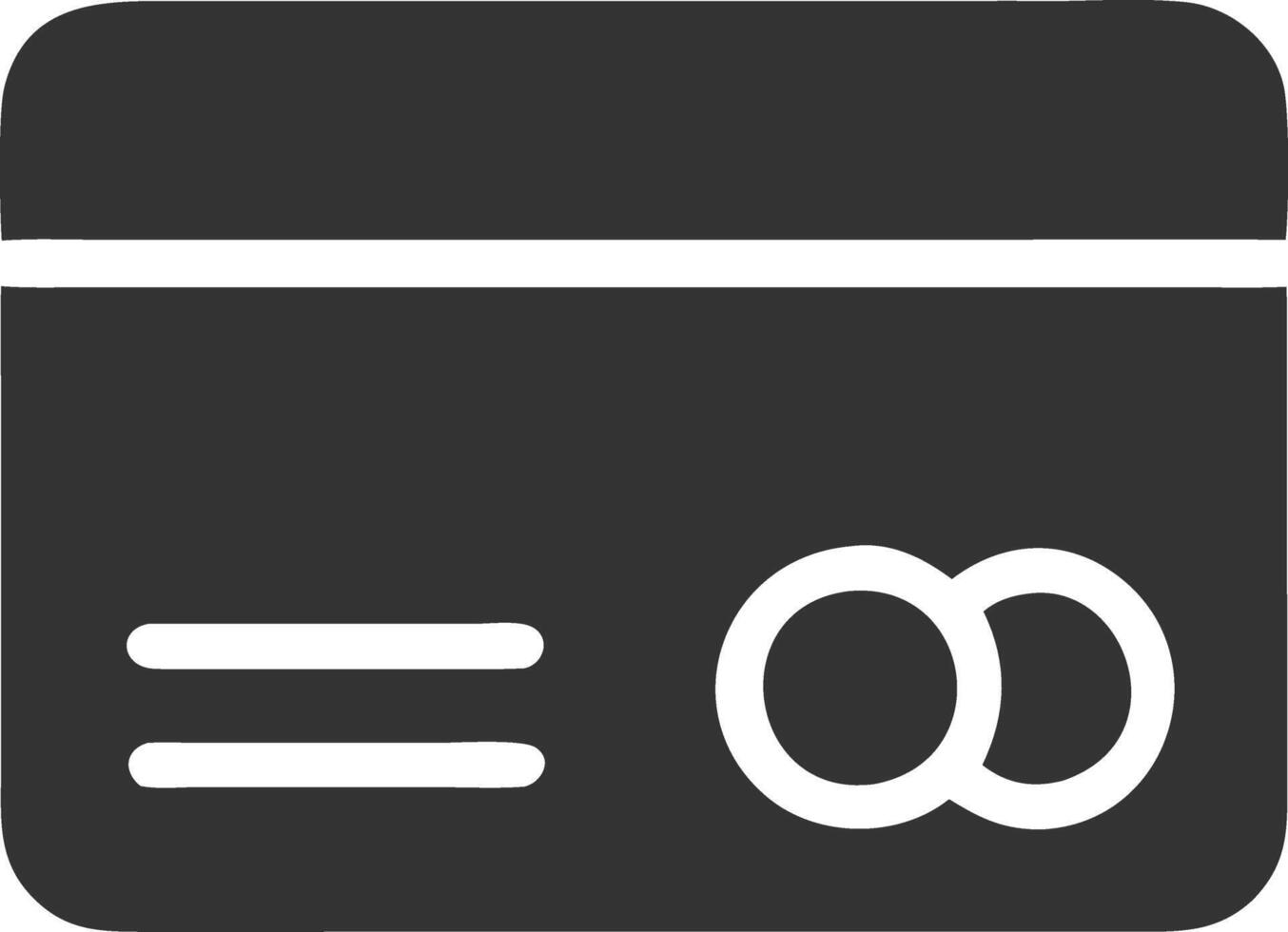 credit card black fill icon vector