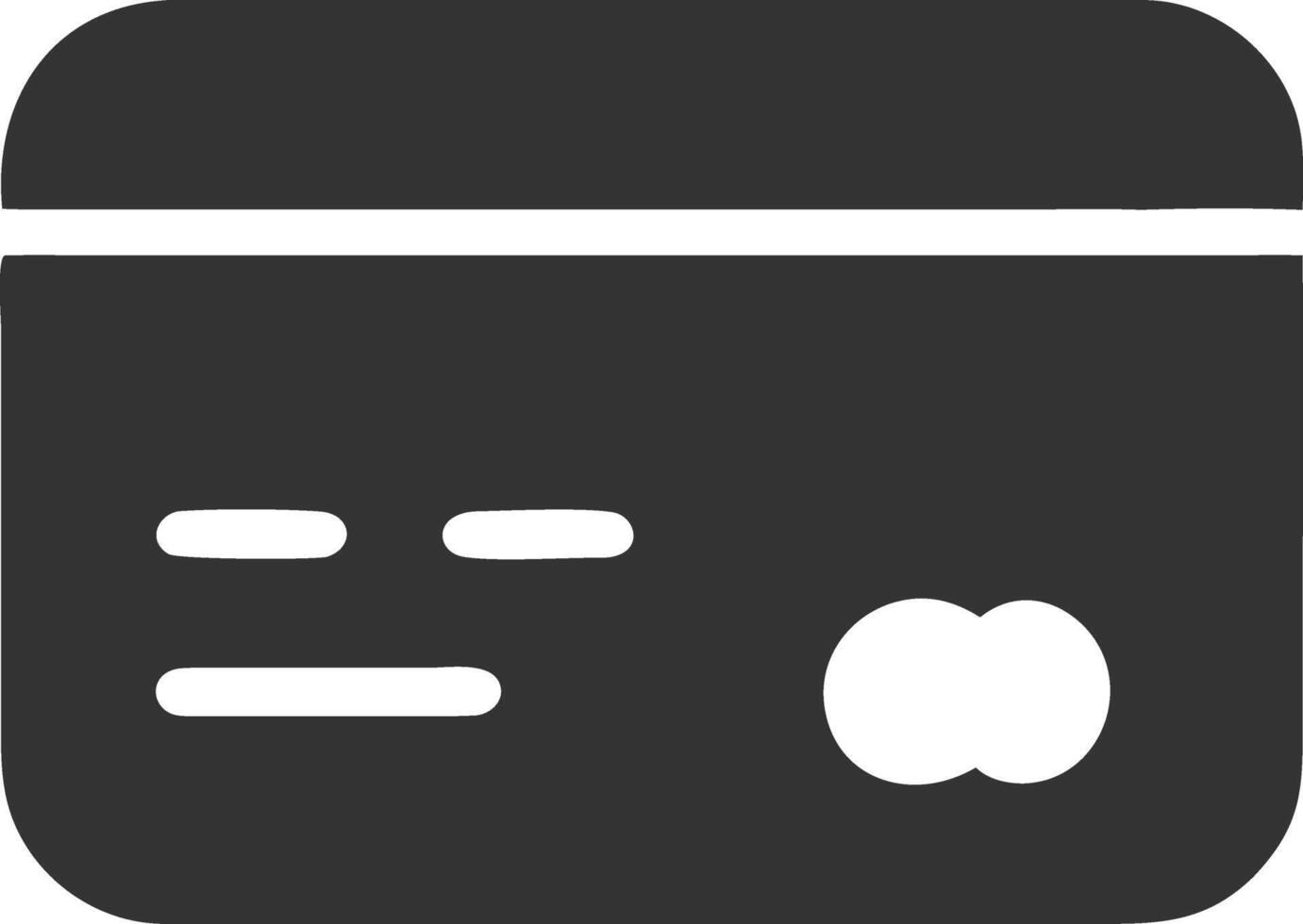 credit card black fill icon vector