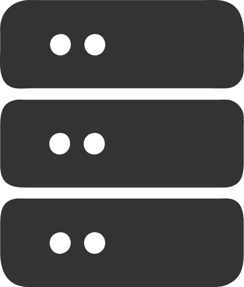 database black fill icon vector