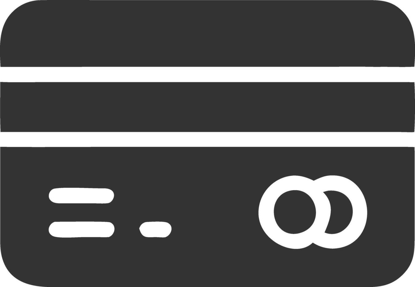 credit card black fill icon vector