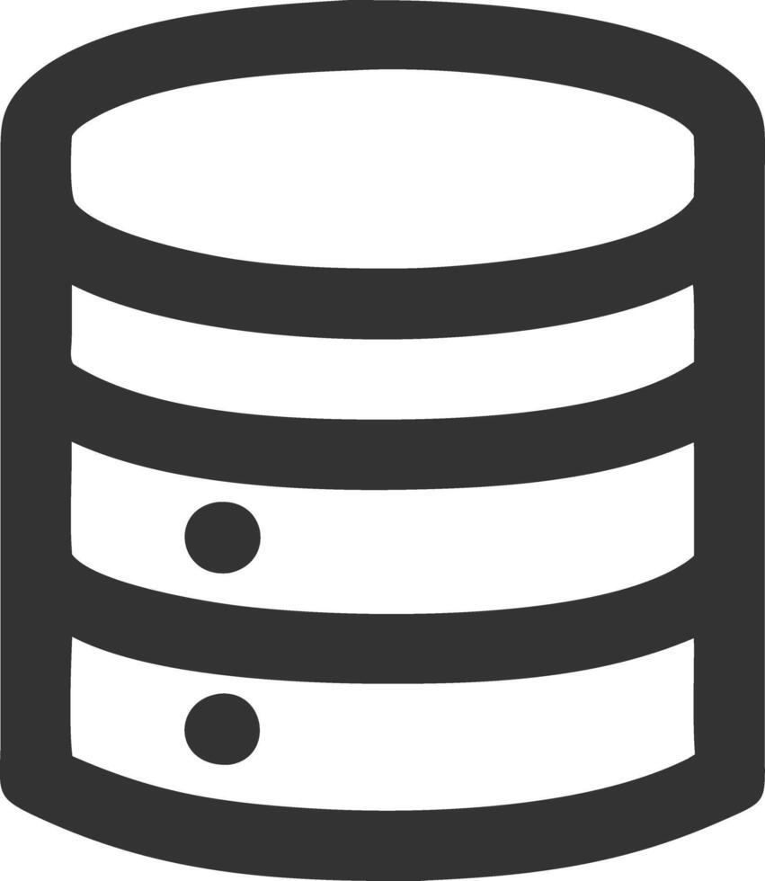 database black fill icon vector