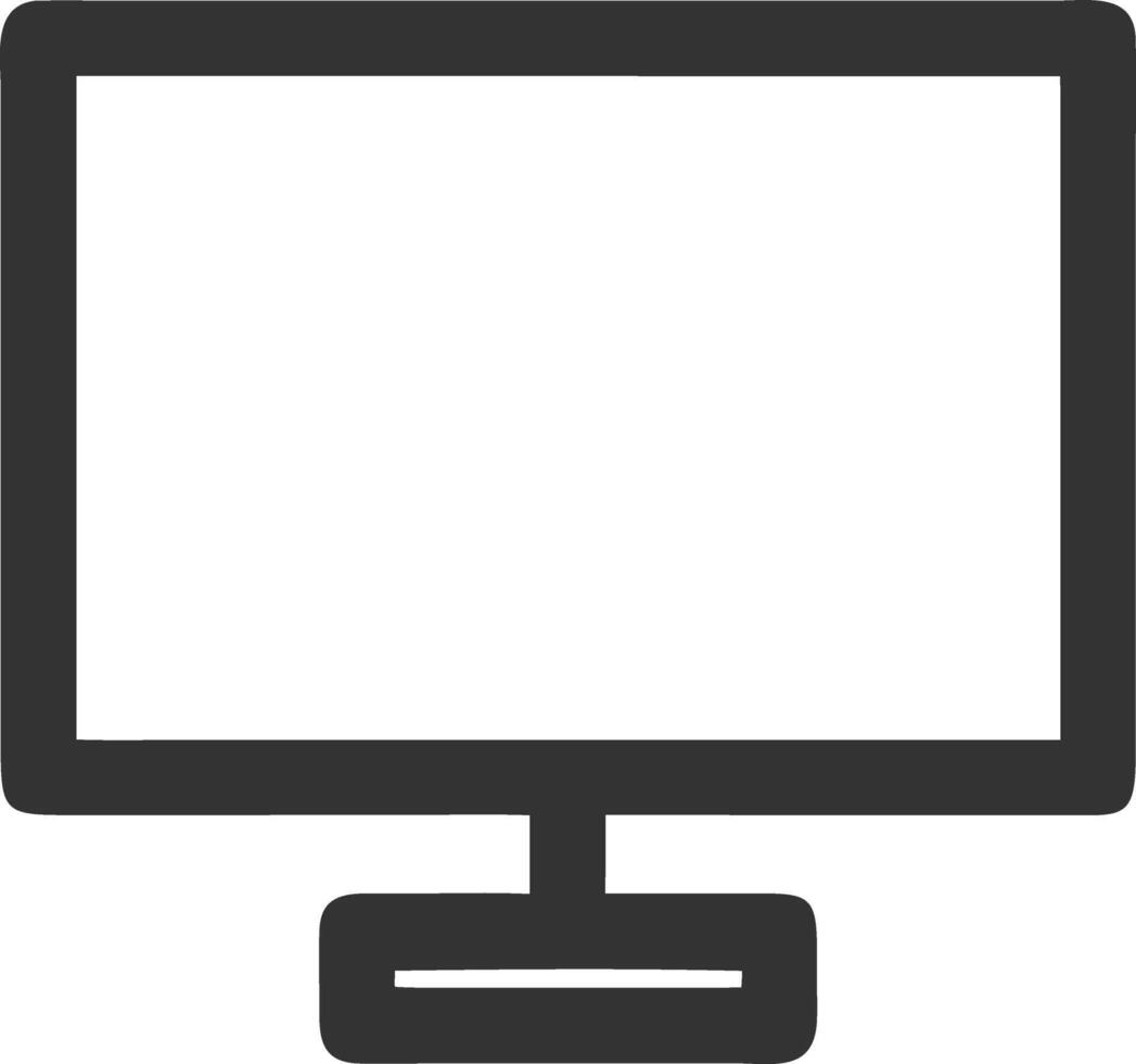 desktop black fill icon vector