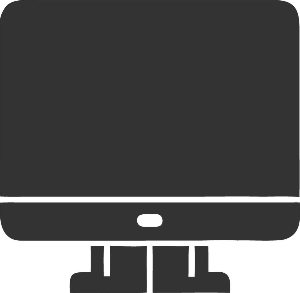 desktop black fill icon vector