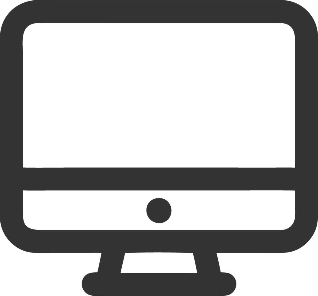 desktop black fill icon vector
