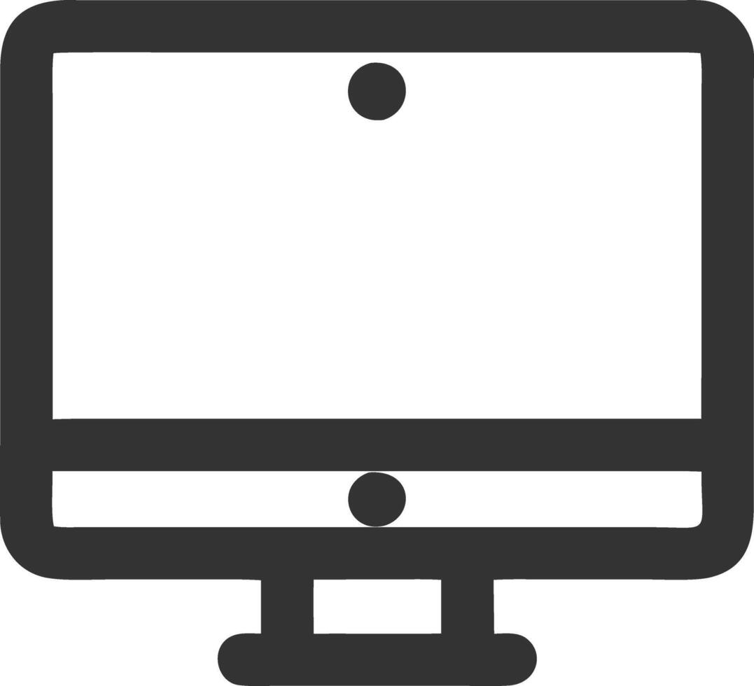 desktop black fill icon vector