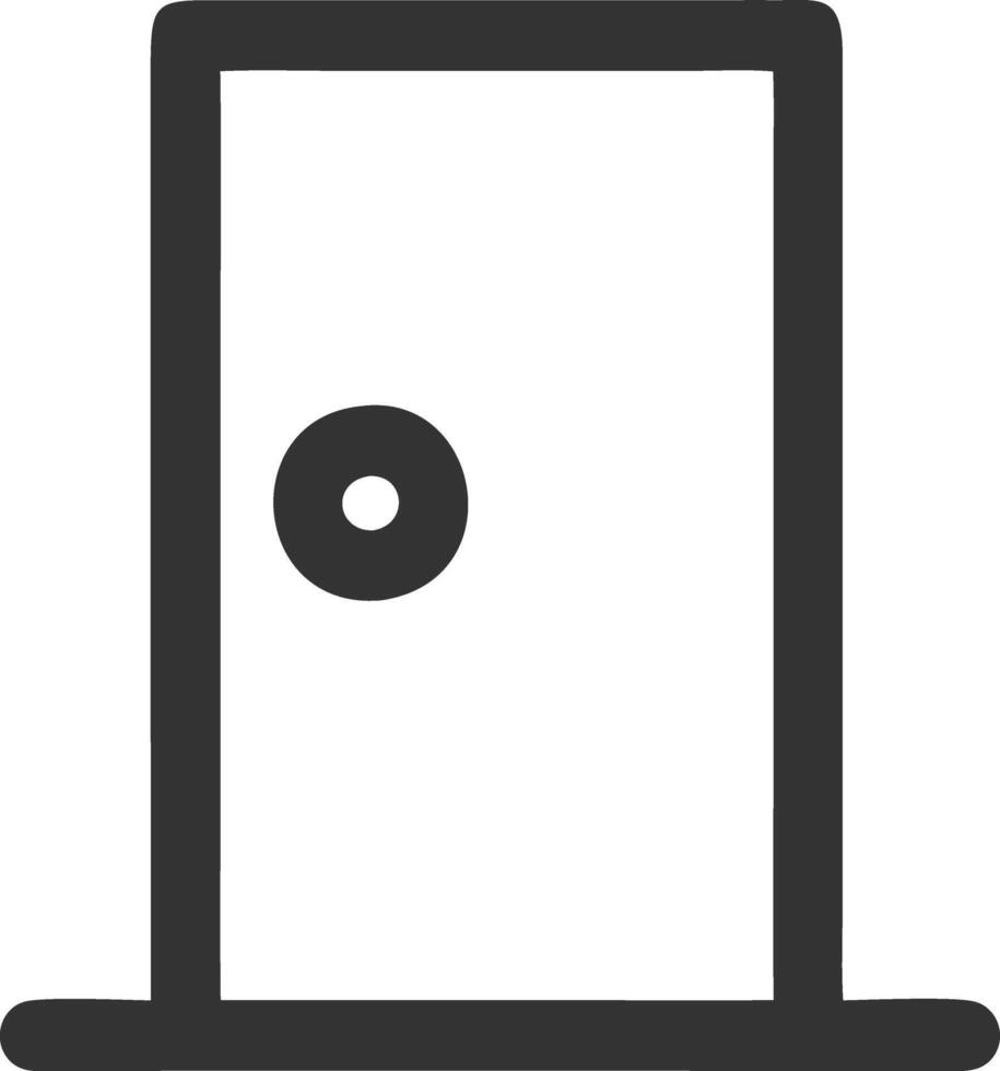 door black fill icon vector