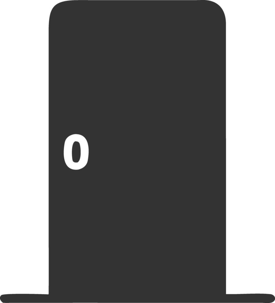 door black fill icon vector