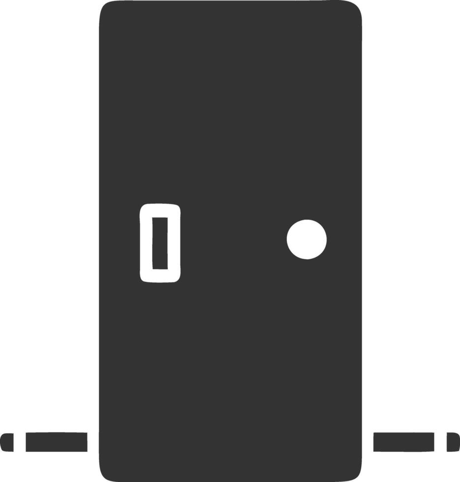 door black fill icon vector