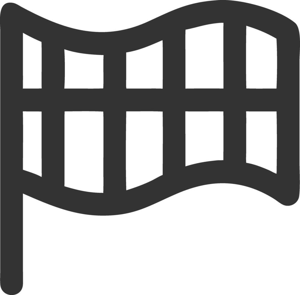 flag checkered black fill icon vector