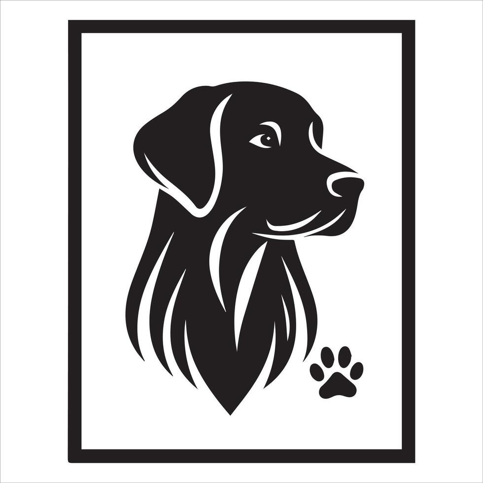 Print editable dog bundle in an illustration frame and floral dog logo vector