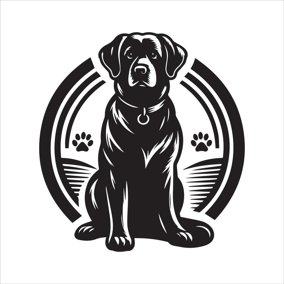 Print editable dog bundle in an illustration frame and floral dog logo vector