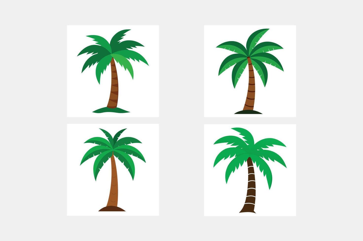 Palm Tree Illustration Cartoon Line Art Clipart. vector