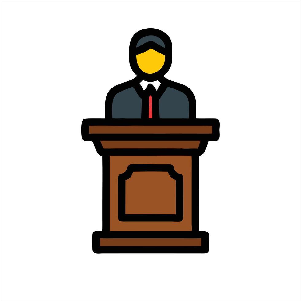 Oratory logo icon cartoon, clipart, and line art design for print and digital use vector