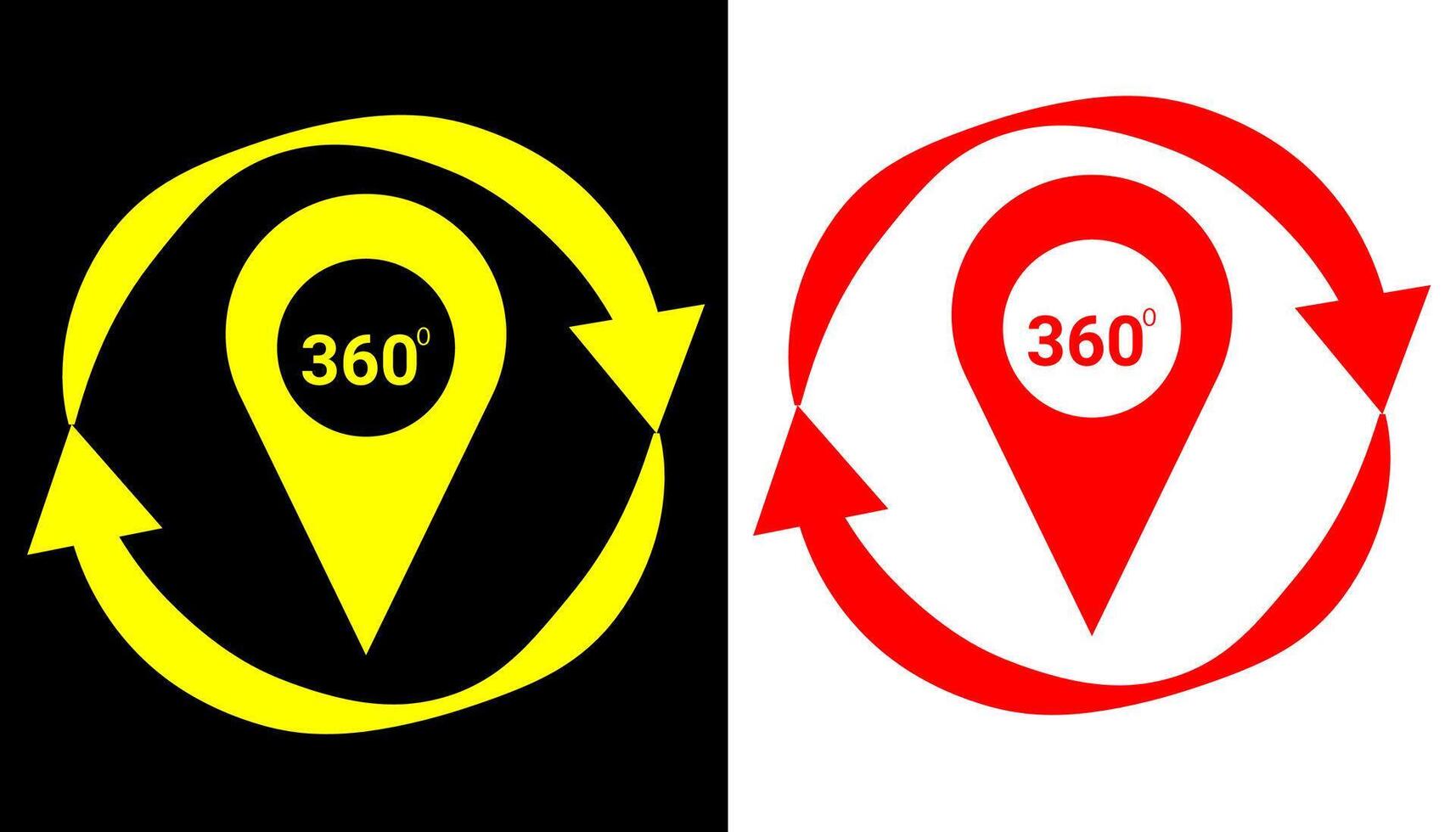 Rotating map pin anywhere and anytime icon illustration. vector