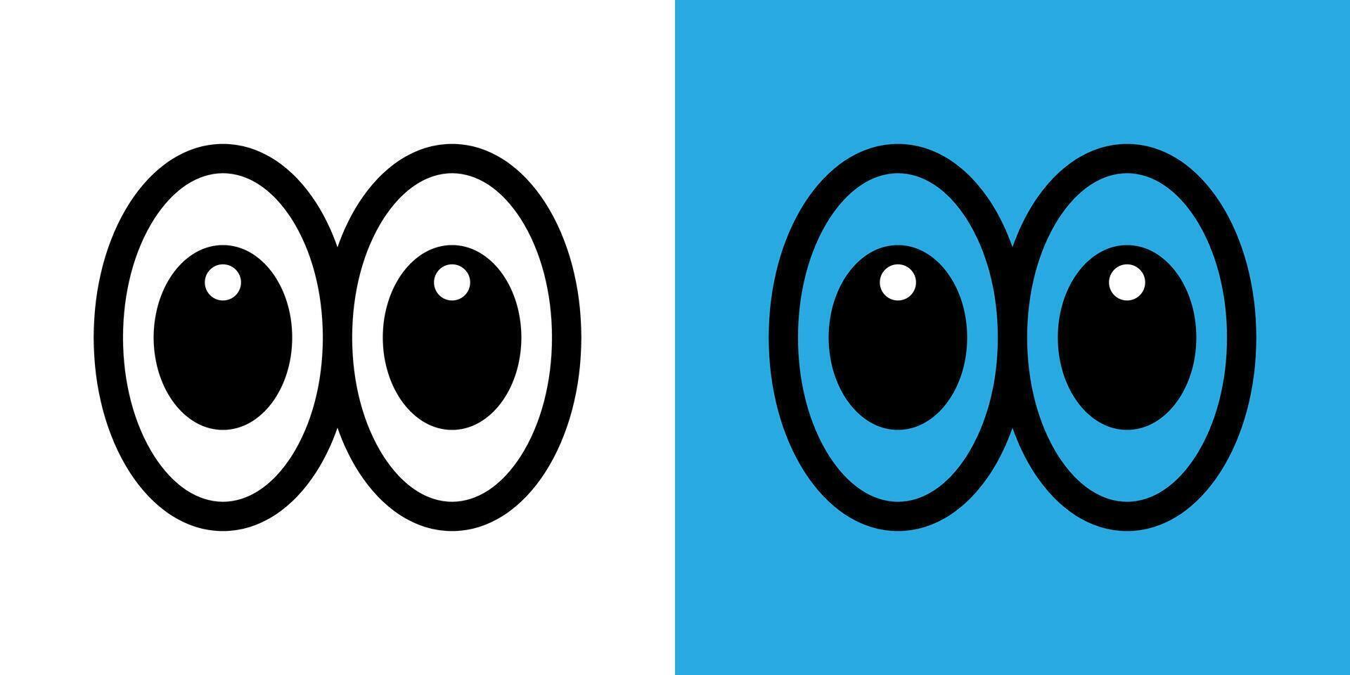 Emoji smile look away stickers for chat messages. vector