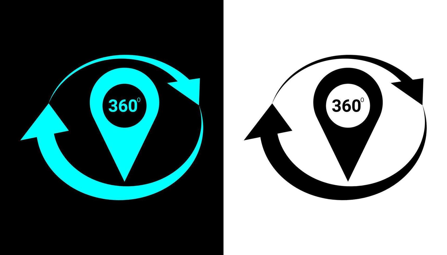 Rotating map pin anywhere and anytime icon illustration. vector