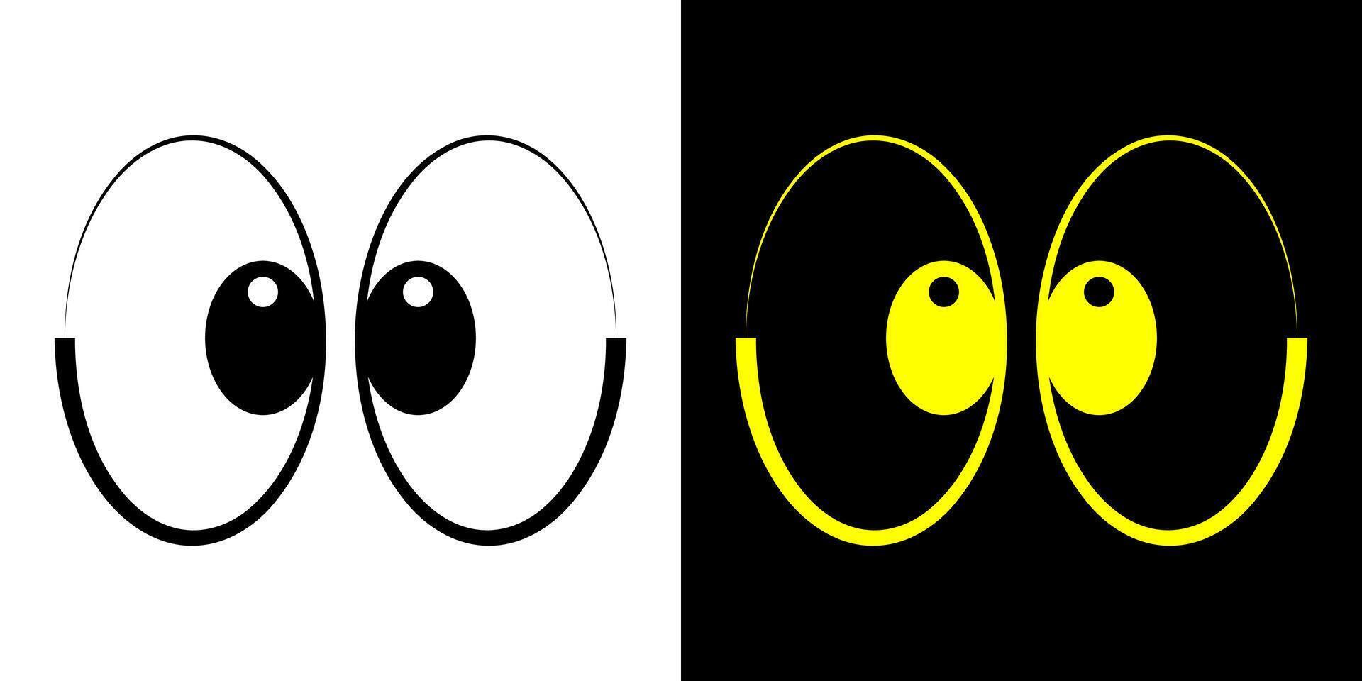 Emoji smile look away stickers for chat messages. vector