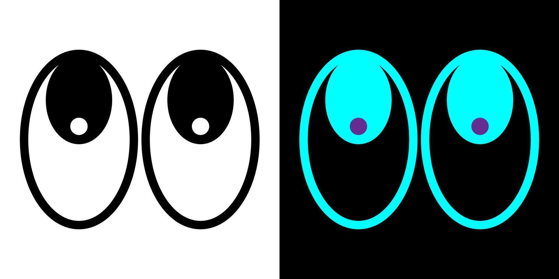 Emoji smile look away stickers for chat messages. vector