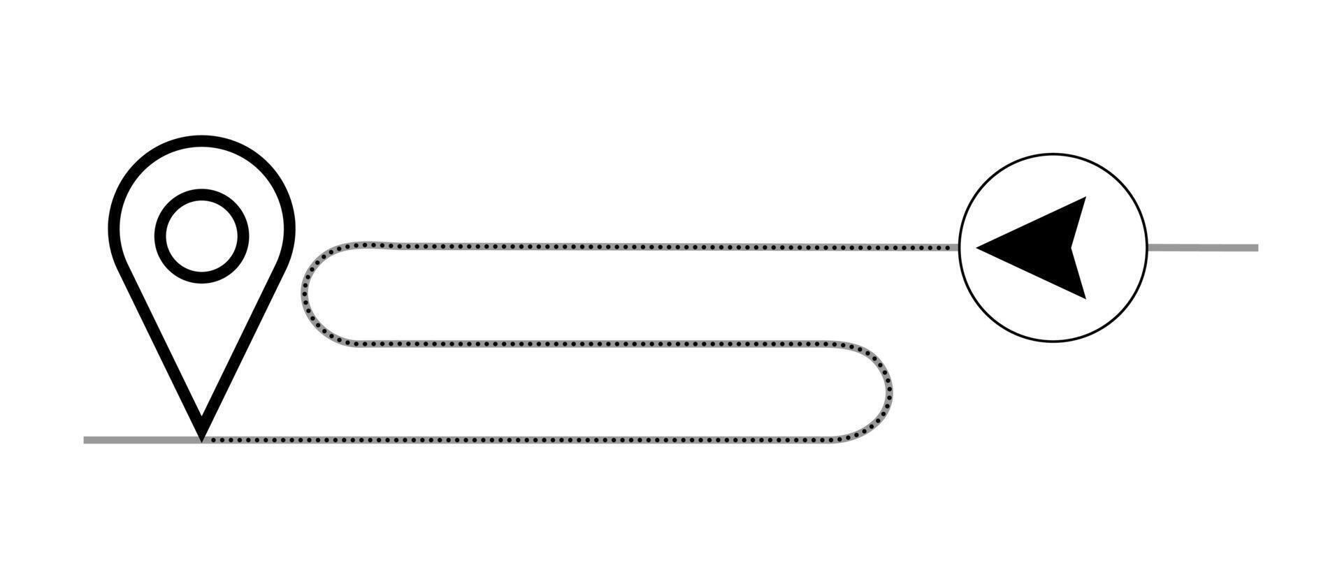 Location pointer pin or You are here marker sign symbol. vector
