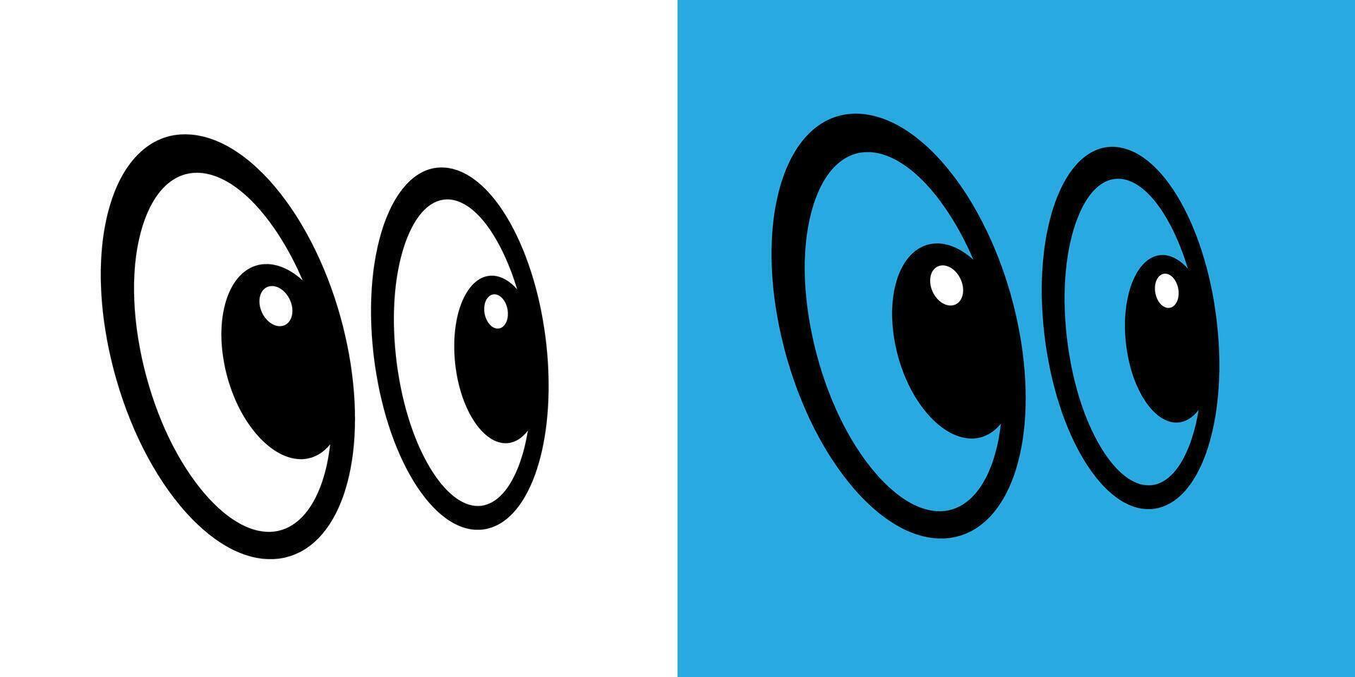 Emoji smile eyes look away stickers for chat messages. vector