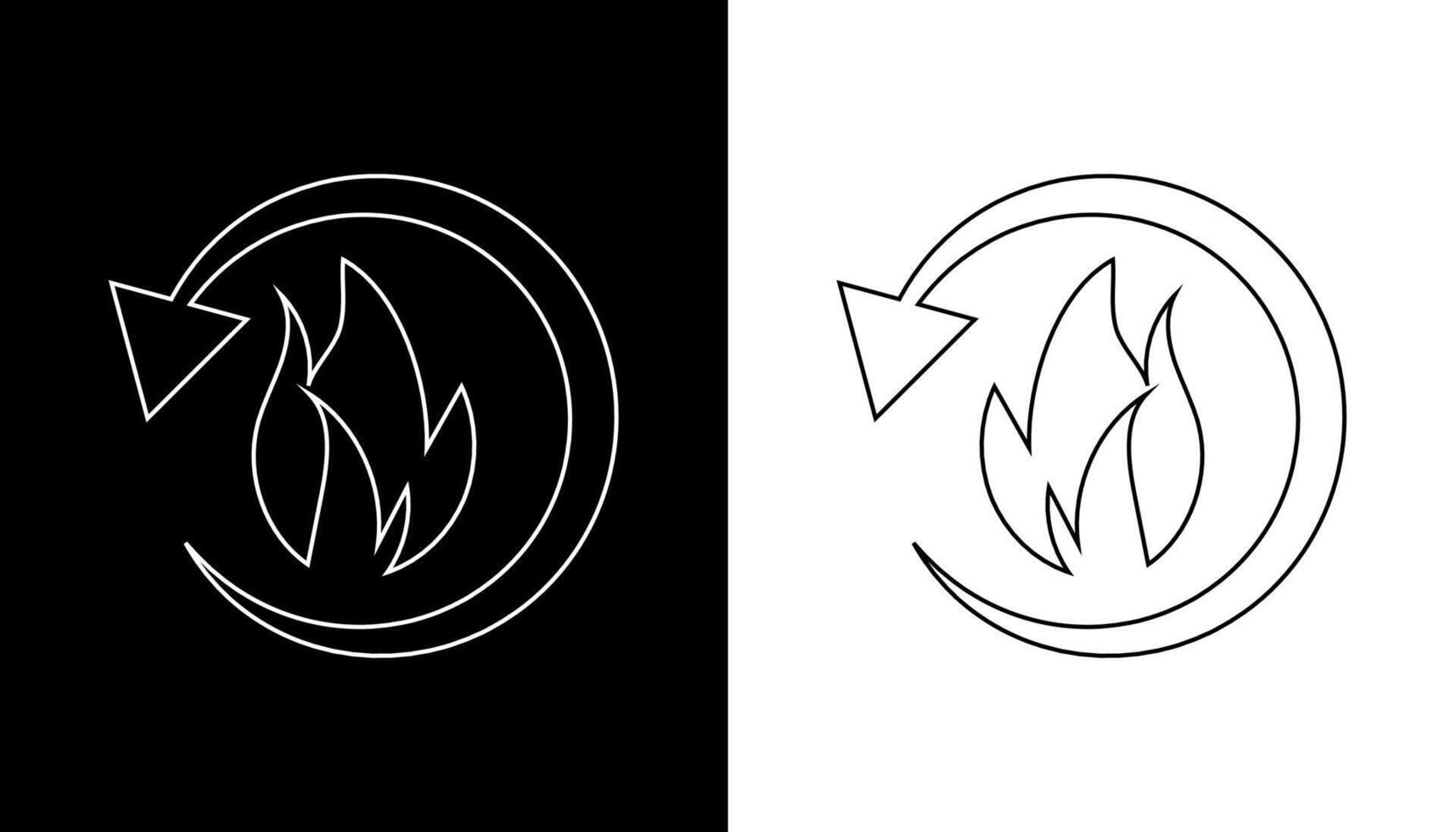 Metabolism fire icon flat design illustration. vector