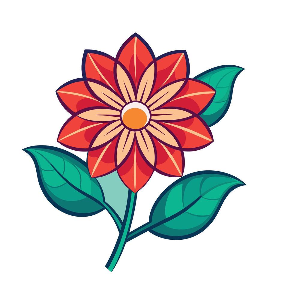 Simple flower image vector