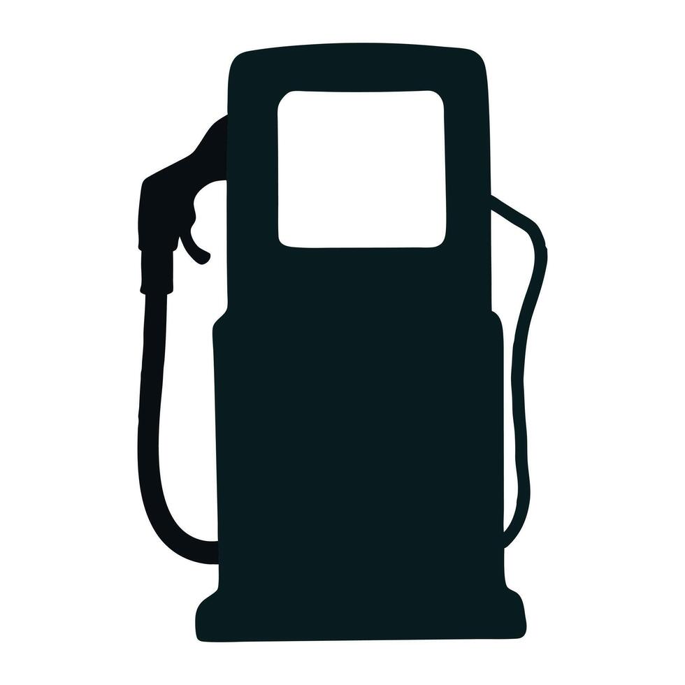 fuel dispenser silhouette illustration vector