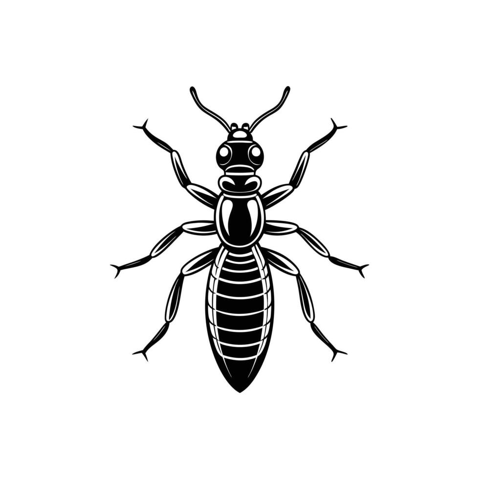 termite silhouette illustration art vector
