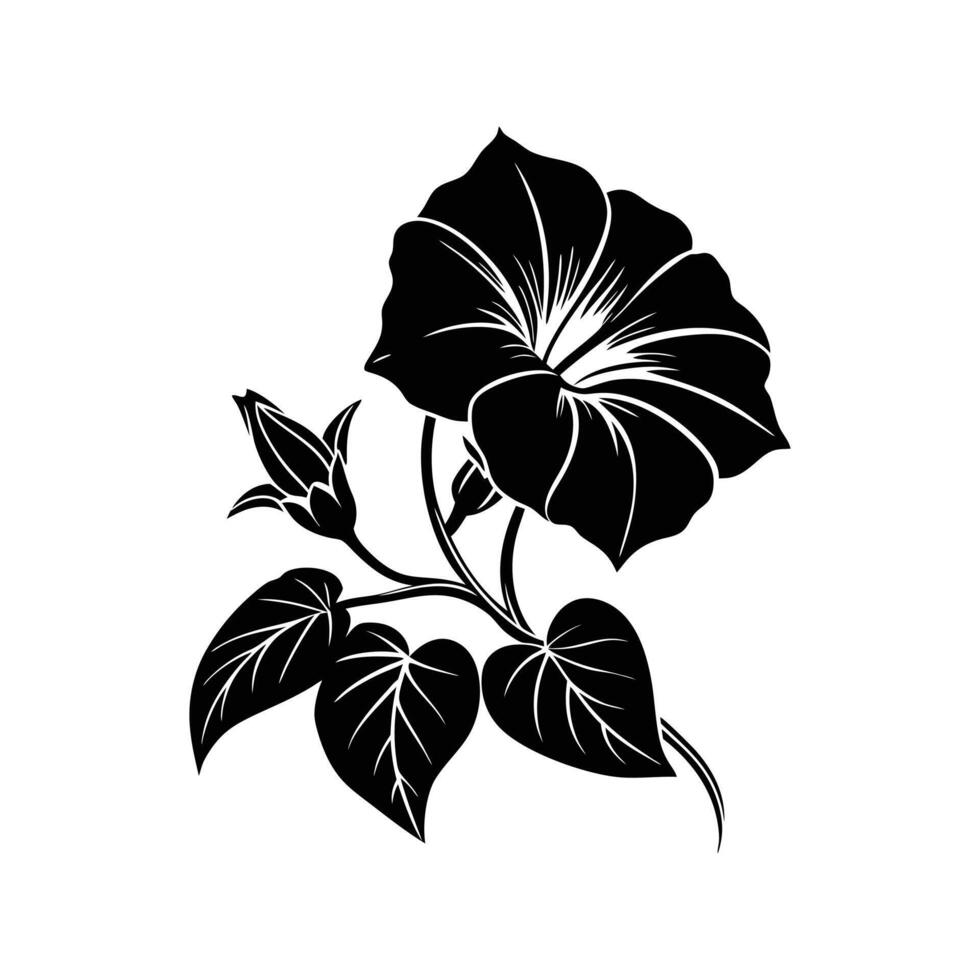 Lily flower silhouette 48266688 Vector Art at Vecteezy