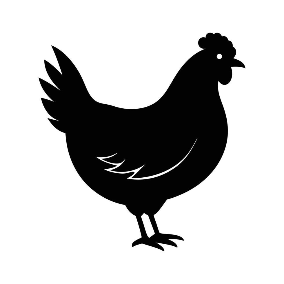 hen silhouette , chicken silhouette illustration vector