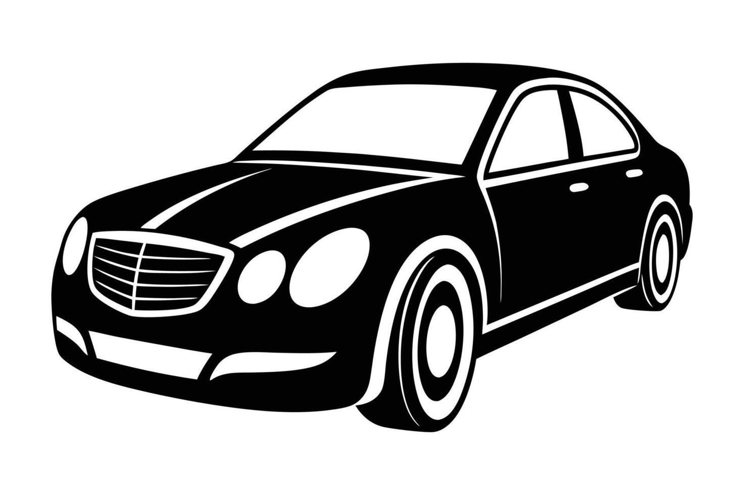 silhouette car illustration art vector