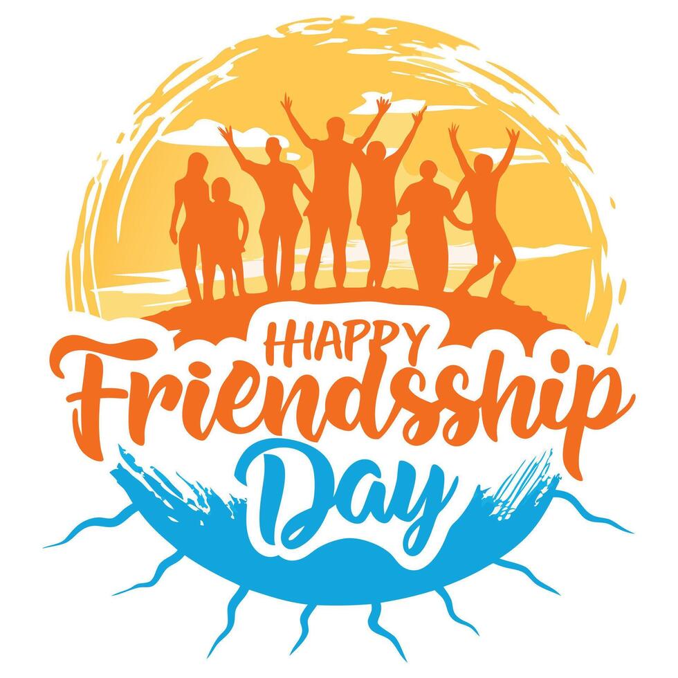 happy friendship day vector