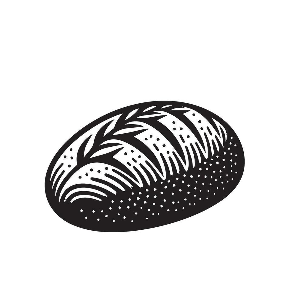 Bread silhouette. Bread logo, icon design. Bread illustration black and white. vector