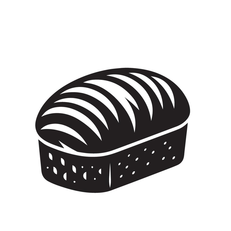 Bread silhouette. Bread logo, icon design. Bread illustration black and white. vector