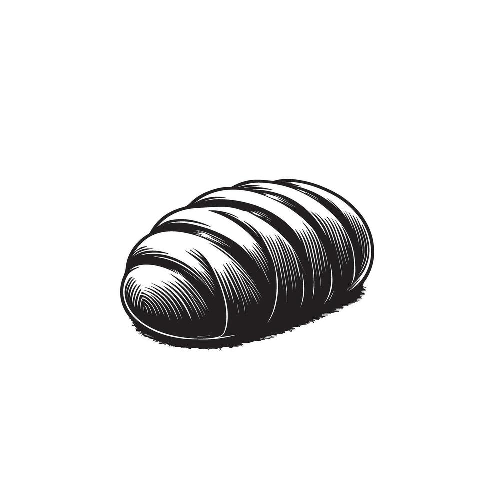 Bread silhouette. Bread logo, icon design. Bread illustration black and white. vector