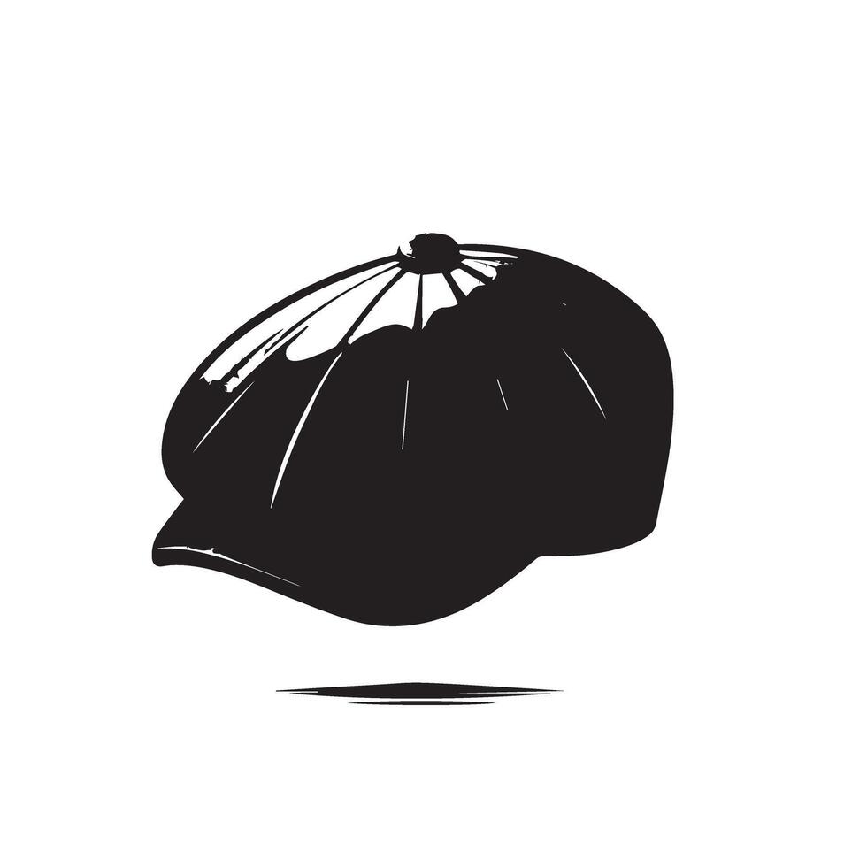 Cap silhouette. Baseball hat logo, icon design. cap illustration black and white vector