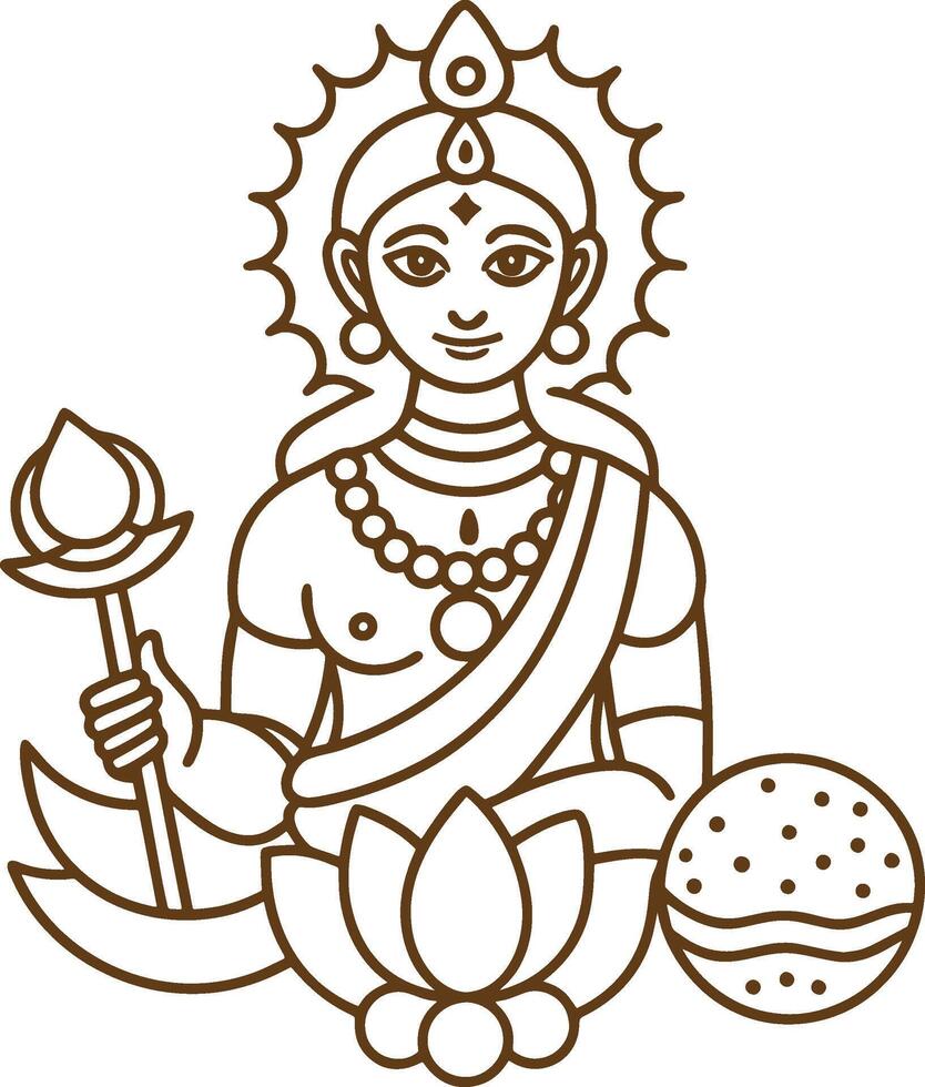 Design a line art representation of Lord Krishna as the cosmic being vector